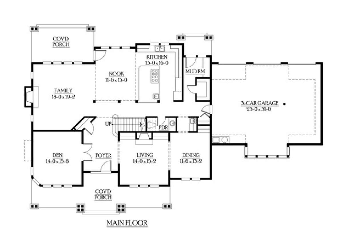 Floorplan 1 for House Plan #341-00246