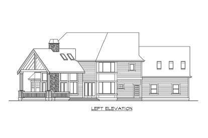 Luxury House Plan #341-00249 Elevation Photo