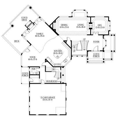 Floorplan 1 for House Plan #341-00249