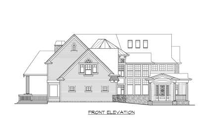 Lake Front House Plan #341-00250 Elevation Photo