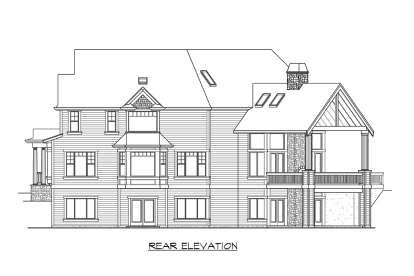 Lake Front House Plan #341-00250 Elevation Photo