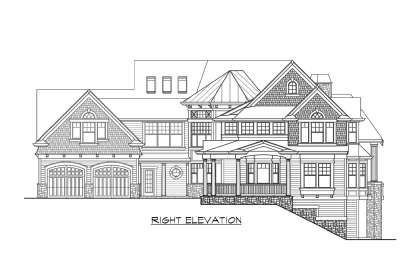 Lake Front House Plan #341-00250 Elevation Photo