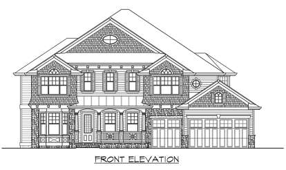 Luxury House Plan #341-00252 Elevation Photo