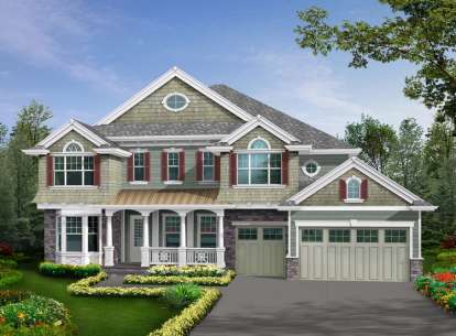 Luxury House Plan #341-00252 Elevation Photo