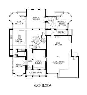 Floorplan 1 for House Plan #341-00252