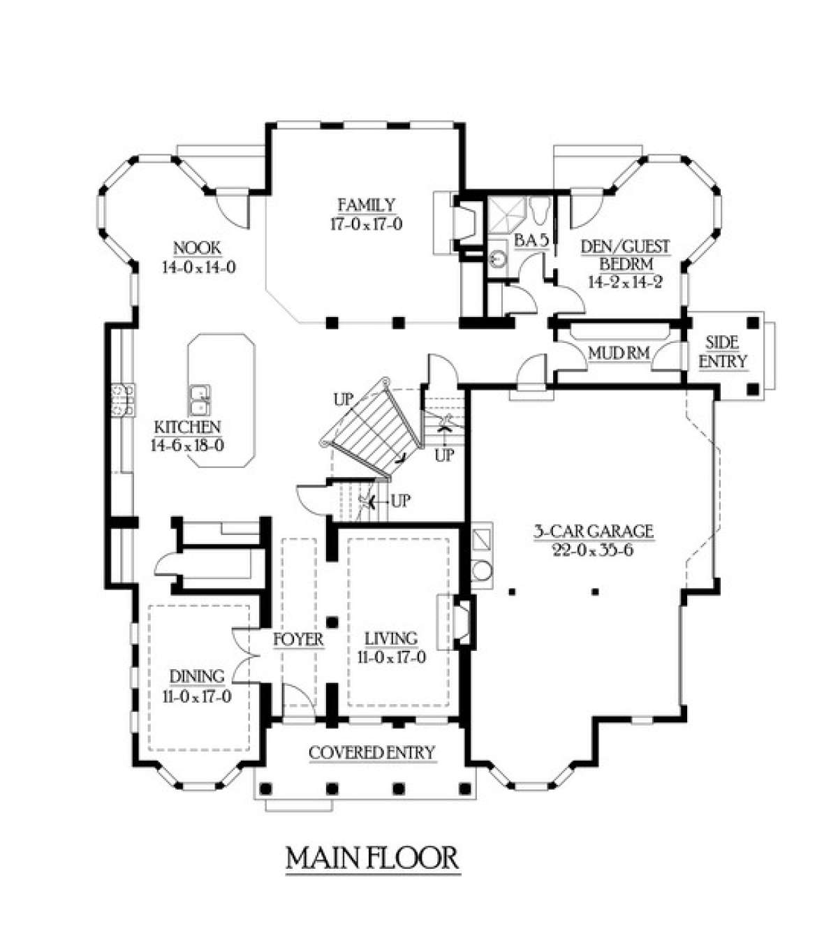 Floorplan 1 for House Plan #341-00253