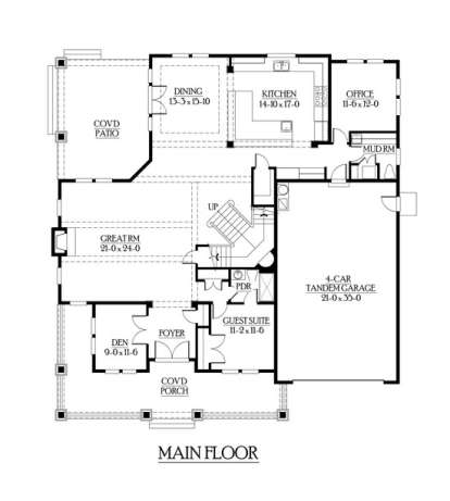 Floorplan 1 for House Plan #341-00260
