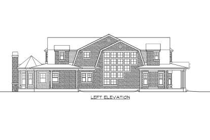 Coastal House Plan #341-00261 Elevation Photo