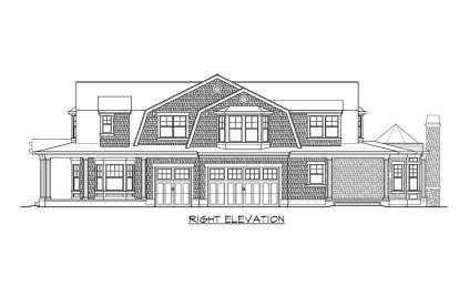 Coastal House Plan #341-00261 Elevation Photo