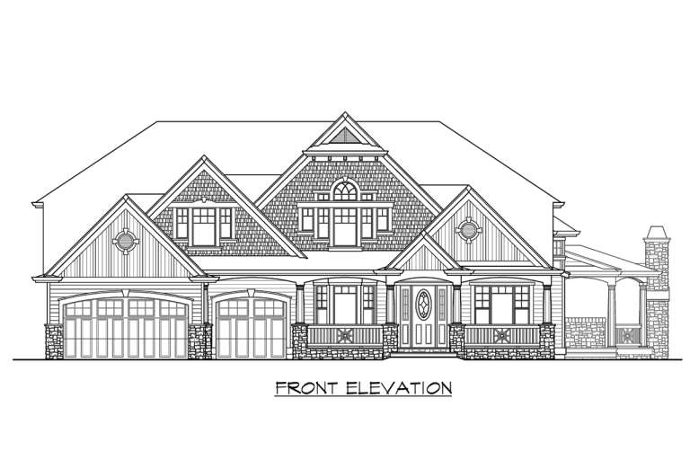 Luxury House Plan #341-00264 Elevation Photo