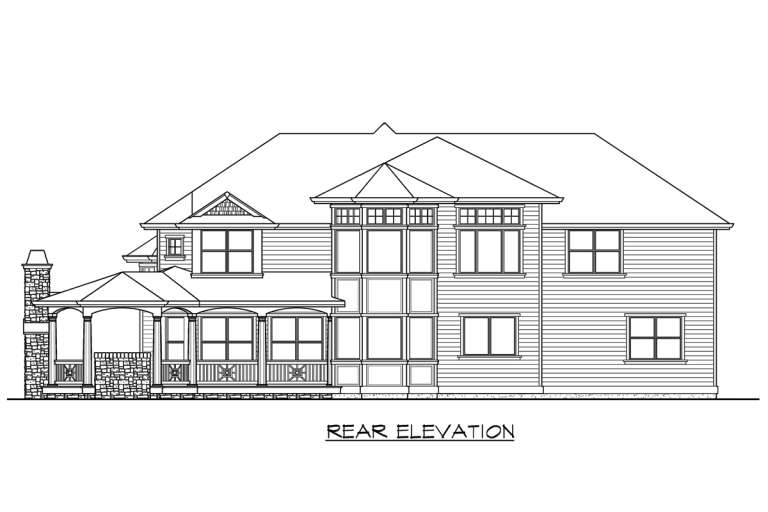 Luxury House Plan #341-00264 Elevation Photo