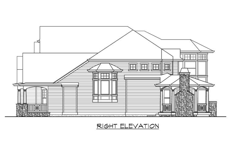 Luxury House Plan #341-00264 Elevation Photo