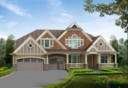 Country House Plan #341-00265 Elevation Photo