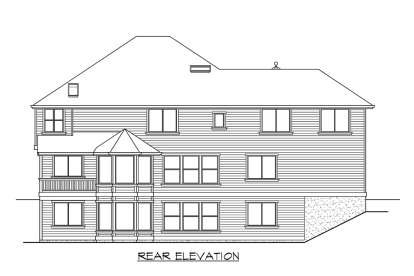 Lake Front House Plan #341-00268 Elevation Photo