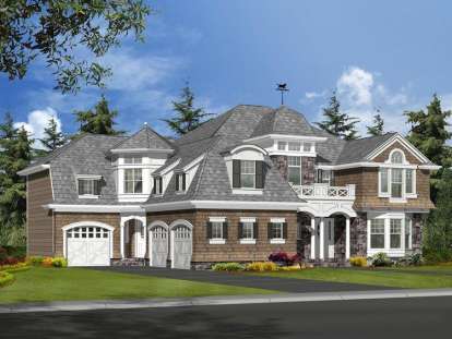 Lake Front House Plan #341-00268 Elevation Photo