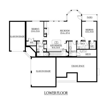 Floorplan 1 for House Plan #341-00268