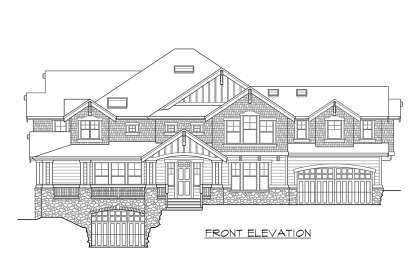 Craftsman House Plan #341-00269 Elevation Photo
