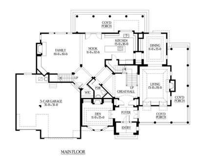 Floorplan 1 for House Plan #341-00275