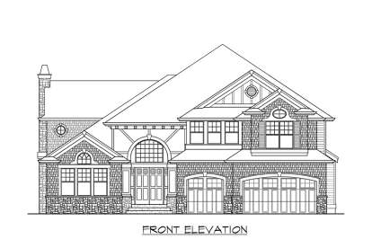 French Country House Plan #341-00277 Elevation Photo