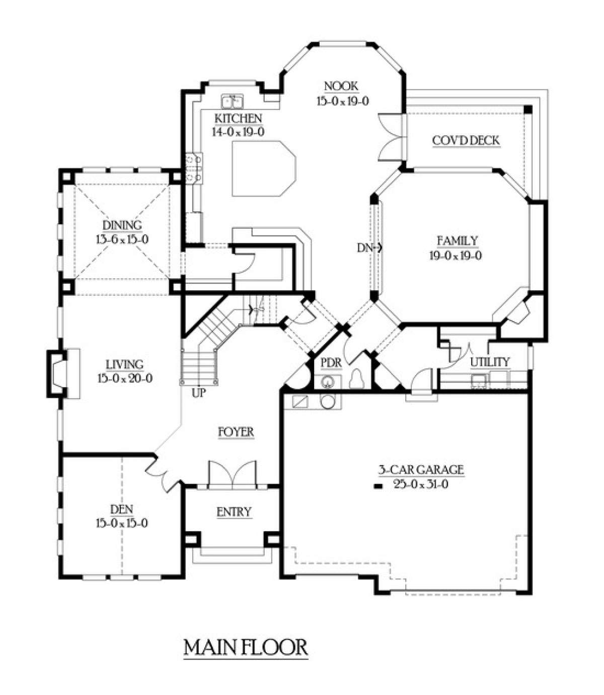Floorplan 1 for House Plan #341-00277
