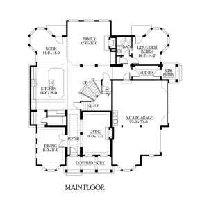 Floorplan 1 for House Plan #341-00282