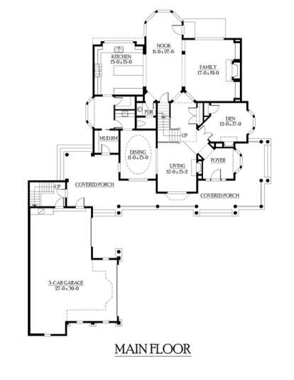Floorplan 1 for House Plan #341-00283
