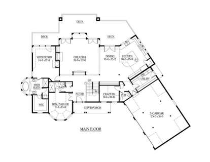 Floorplan 1 for House Plan #341-00285