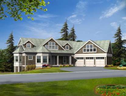 Luxury House Plan #341-00286 Elevation Photo