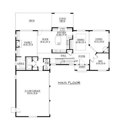 Floorplan 1 for House Plan #341-00287