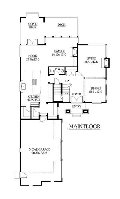 Floorplan 1 for House Plan #341-00289