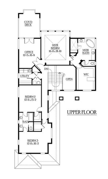 Floorplan 2 for House Plan #341-00289