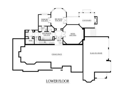 Floorplan 1 for House Plan #341-00292