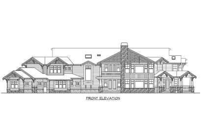 Luxury House Plan #341-00293 Elevation Photo