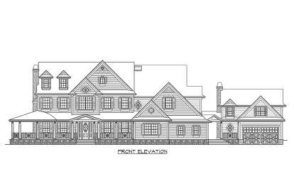 Luxury House Plan #341-00294 Elevation Photo