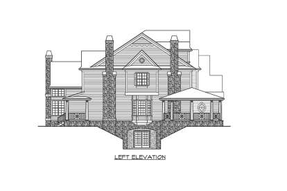 Lake Front House Plan #341-00295 Elevation Photo