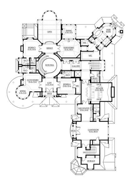 Floorplan 2 for House Plan #341-00296