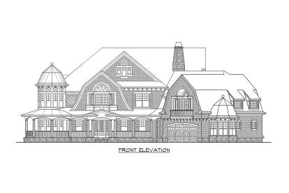 Luxury House Plan #341-00299 Elevation Photo