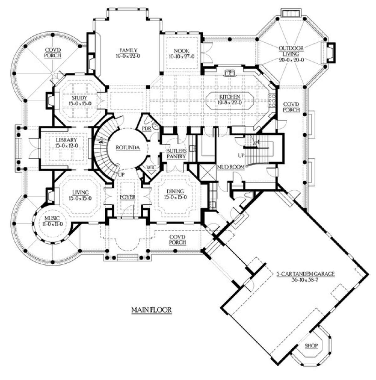 Floorplan 1 for House Plan #341-00299