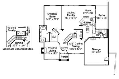 Main Floor for House Plan #035-00445