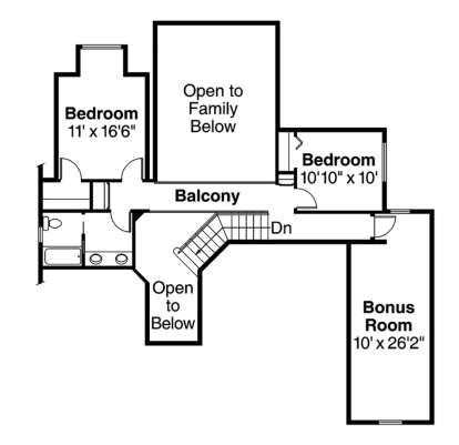 Second Floor for House Plan #035-00445