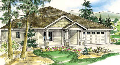 Bungalow House Plan #035-00448 Elevation Photo