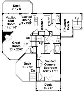 Floorplan 1 for House Plan #035-00452