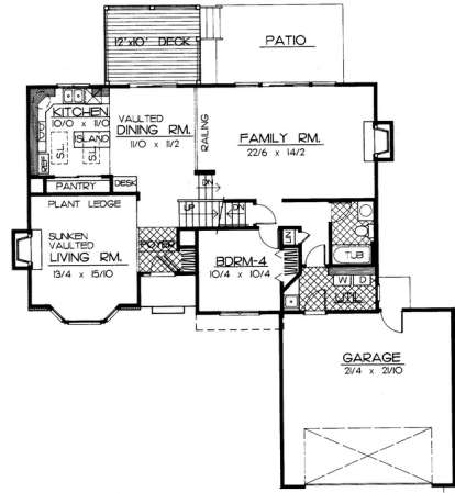 Floorplan 1 for House Plan #692-00020