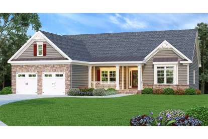 4 Bed, 2 Bath, 2221 Square Foot House Plan - #009-00045