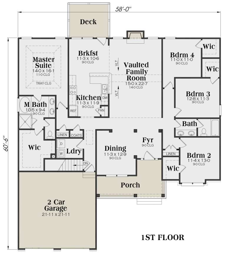 House Plan House Plan #62 Drawing 1
