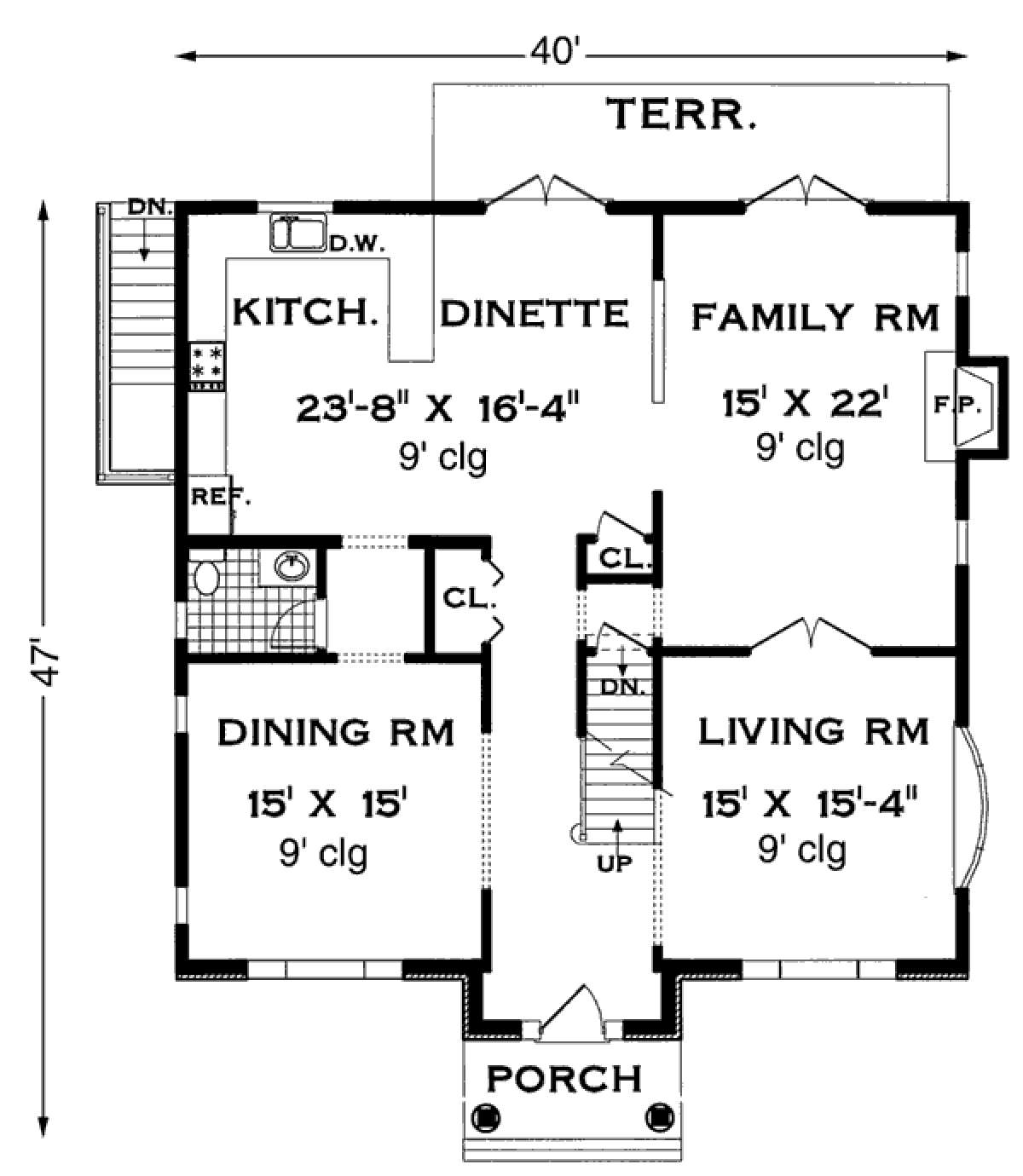 Floorplan 1 for House Plan #033-00126