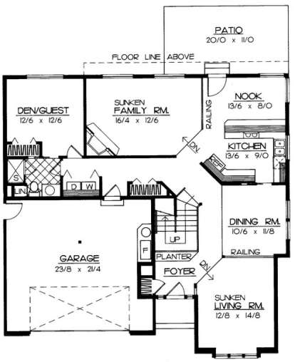 Floorplan 1 for House Plan #692-00027