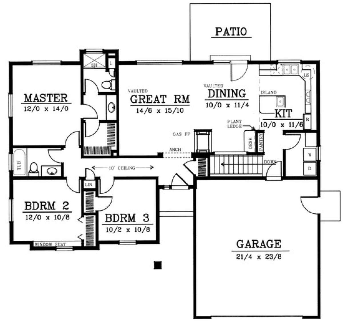Floorplan 1 for House Plan #692-00036