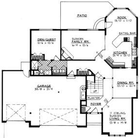 Floorplan 1 for House Plan #692-00037