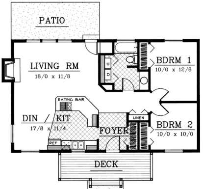 Floorplan 1 for House Plan #692-00039